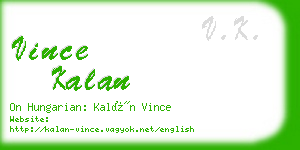 vince kalan business card